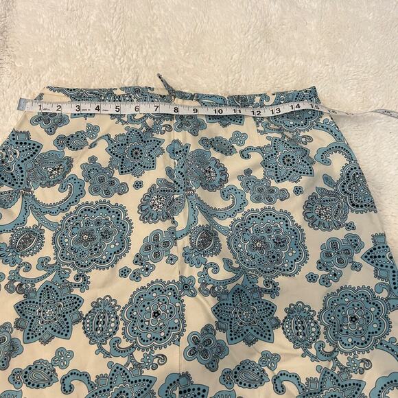 VTG Ann Taylor Women's Size 8 Blue/White Paisley 100% Skirt Maxi‎ Skirt - Picture 3 of 6